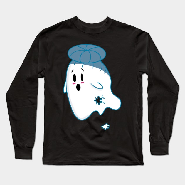 Little Ghost Scattered Long Sleeve T-Shirt by nathalieaynie